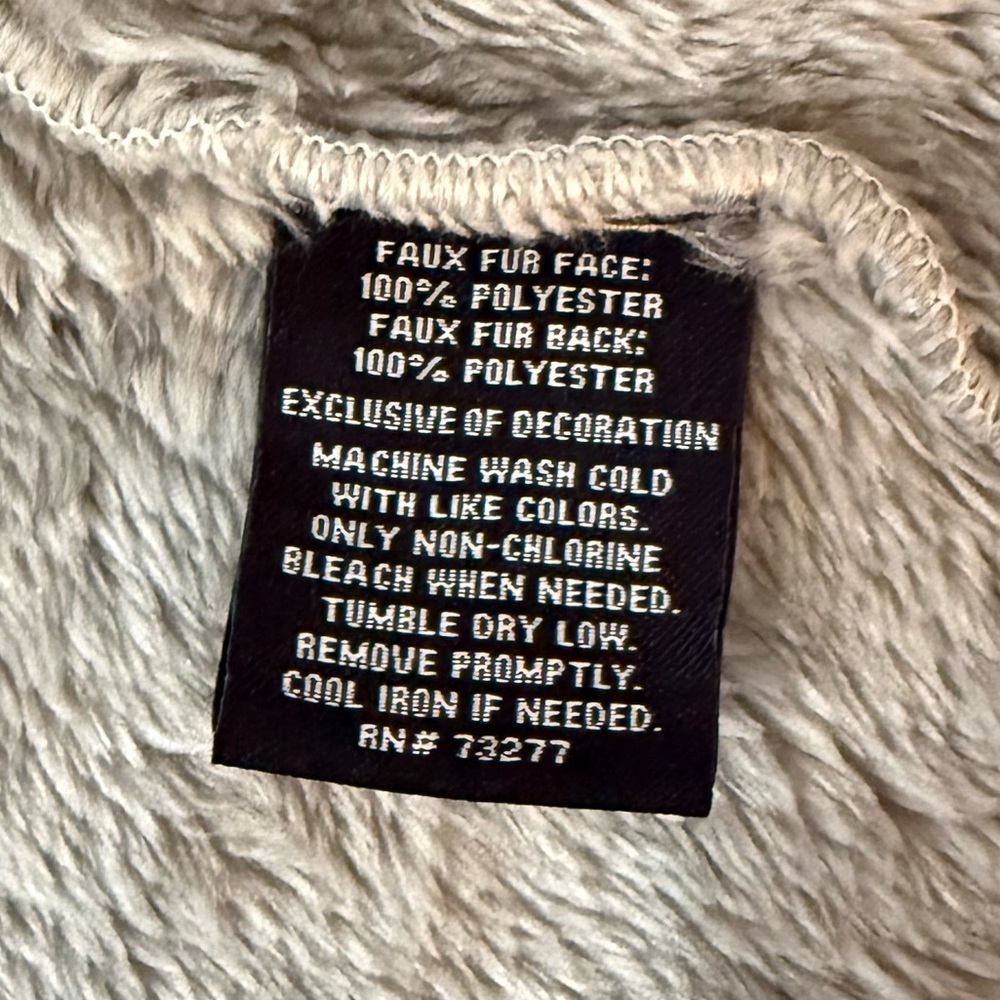 Fila Faux Fur Fleece Full Zip Jacket Gray Size M - Picture 9 of 12